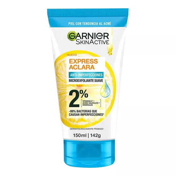 Limpiador profundo exfoliante anti-imperfecciones con ácido salicílico y vitamina C 150ml Garnier Skin Active