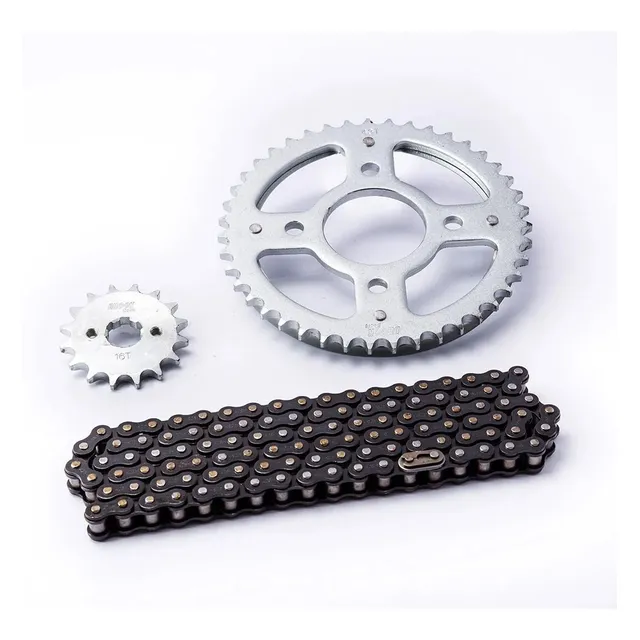 Kit De Transmision Zanella Hj 125 Piñon Corona Cadena 15 39