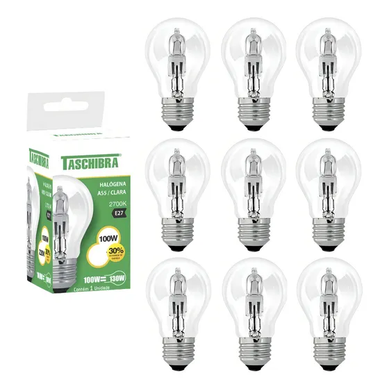 Kit 10 Lâmpada Incandescente Churrasqueira Estufa 100w Cor da luz 2700k 127V