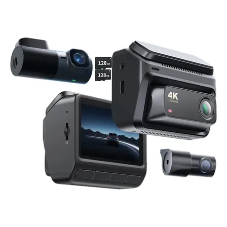Câmera Veicular Ddpai Z60 3 Canais Gps Sr2.0 4k+ 2k+ 1080p Z60 3 Canais+128gb*2