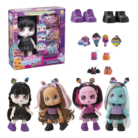 Boneca Diver Surprise Monsters Boneca Monster Estilo High
