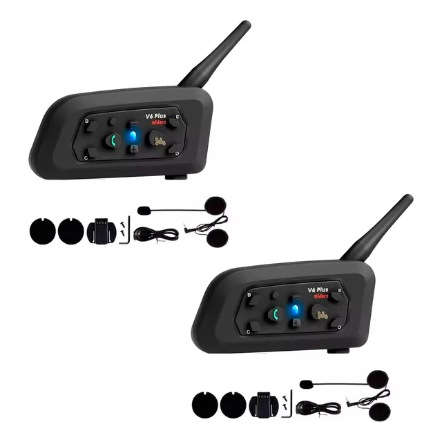 Intercomunicador X2 Moto Para Casco 1200mt Bluetooth V6-1200