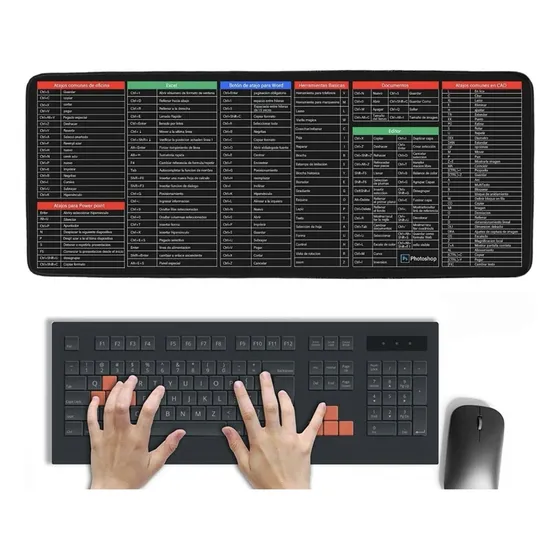 Alfombrilla Atajos Excel Mousepad Excel Español Trucos Excel