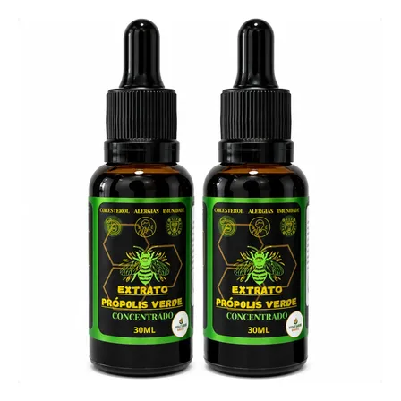 Kit 2 Própolis Verde Extrato 70% Super Concentrado Vidro Própolis Verde
