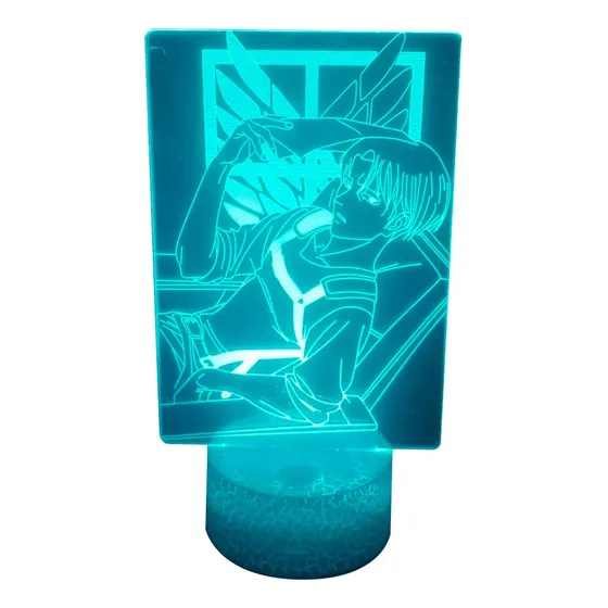 Lampara De Mesa Levi Ackerman Shingeki Base Agrietada