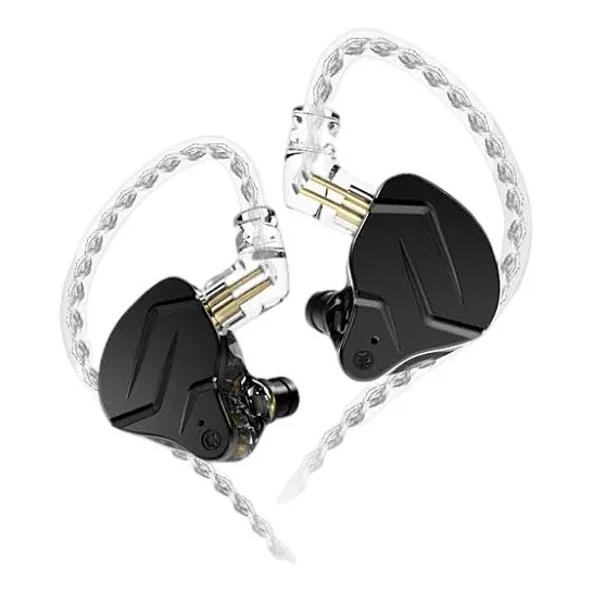 Auriculares KZ gaming ZSN Pro X sin micrófono color negro 1 par