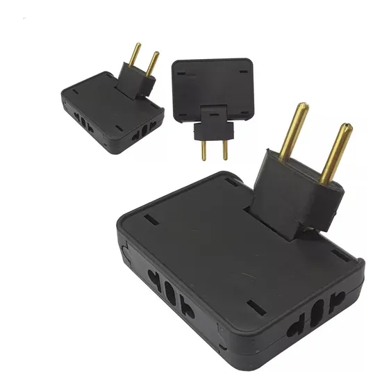 Kit 3 Pino Adaptador Benjamin T Articulado 3 Saídas 10a 250v