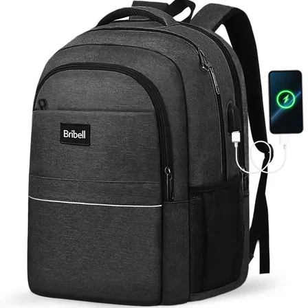 Mochila Escolar For Man, With Usb Charge Mochila, Antirobo Impermeable For Portable, Ideal For Business, black