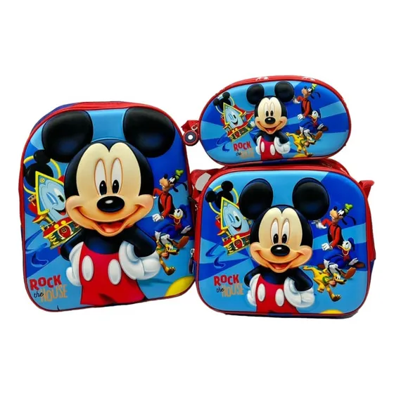 Trio De Bolso Escolar 3d