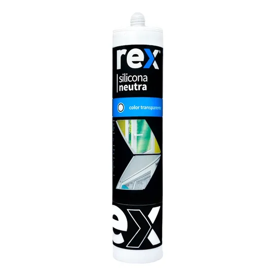Silicona Neutra Transparente Cartucho 300ml Rex 30280