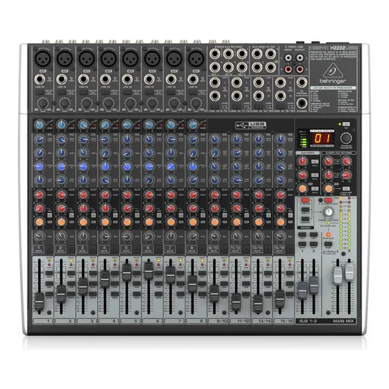 Mesa De Som Behringer Xenyx X2222 Usb Mixer C/ Efeitos