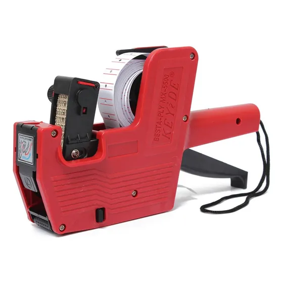 Máquina etiquetadora de precios de 8 dígitos, color rojo