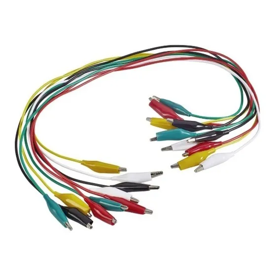 Pack 10 Cables Con Cocodrilo 50cm  Colores Variados Nubbeo