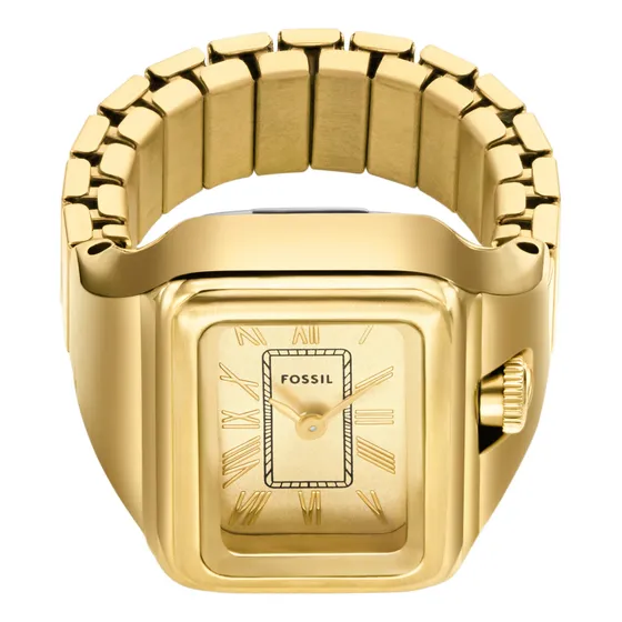 Reloj Mujer Fossil Raquel Forma De Anillo Dorado
