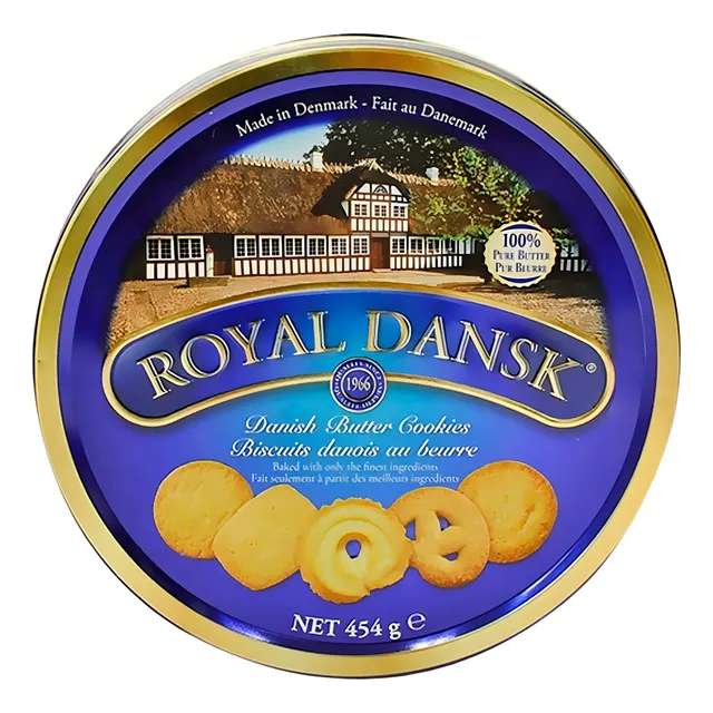 Lata De Galletas Danesas Royal Dansk De Mantequilla De 454g
