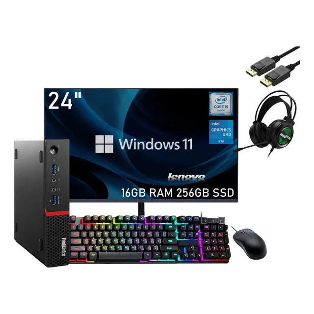Lenovo Thinkcentre M700 Tiny Intel I5 6500 16g 256g Lcd 24in