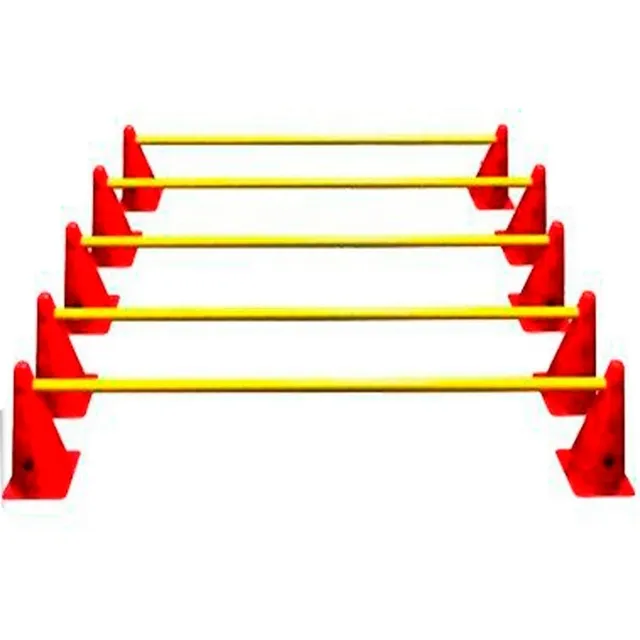12 Conos Con Huecos De Entrenamiento Deportivo + 6 Bastones