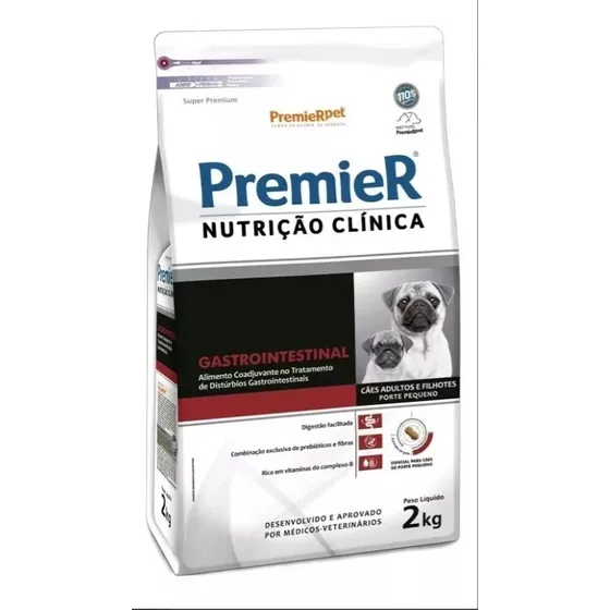 Premier Clínica Cães Gastrointestinal Pequeno Porte 2 Kg