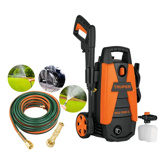 Hidrolavadora 1500 Psi  Manguera 15m Conectores Metálicos
