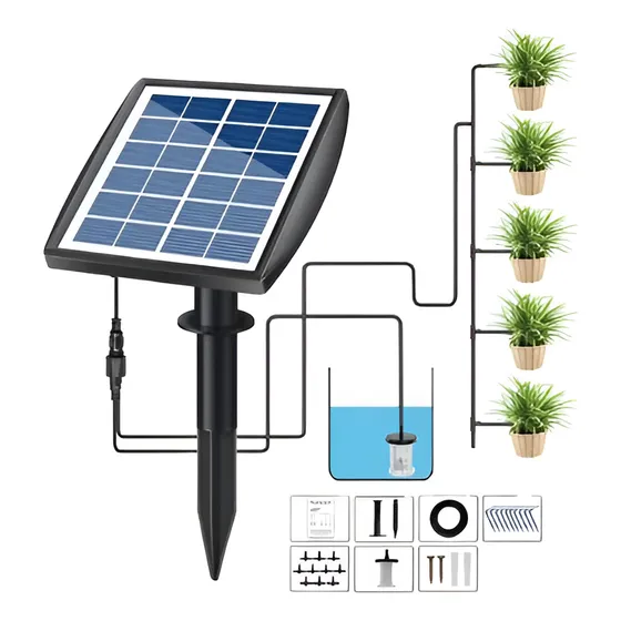 Sistema De Riego Solar Por Goteo Drip Kit Automatico Usb