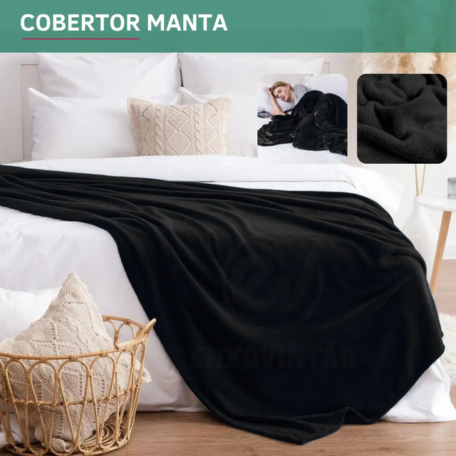 Manta Microfibra Soft Casal Antialérgica Veludo Toque Macio Quentinha Conforto Prolonga...