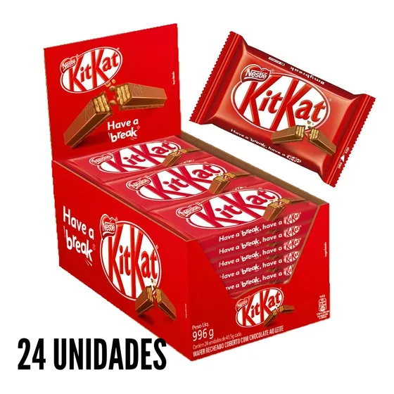 Chocolate De Leche Kit Kat 41,5 Grs - Pack X24