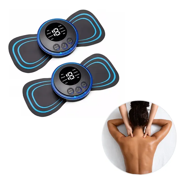 Dos Mini Parche Masajeador Portátil Ems Eléctrico Espalda C