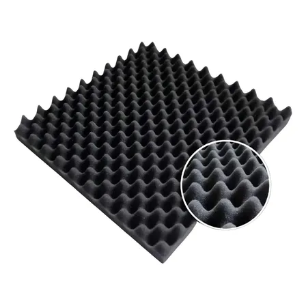 Kit 30 Placas Espuma Acústica 50x50x3cm Antichamas Cx De Ovo Cinza-escuro