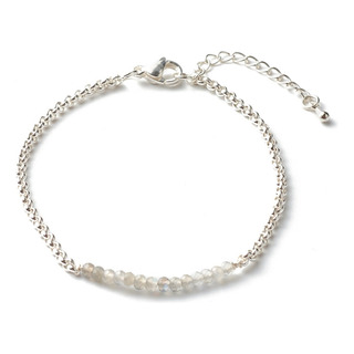 Pulsera Acero Inoxidable Cuentas Labradorita Natural 6160 Pulsera Acero Inoxidable Cuentas Labradorita Natural 6160