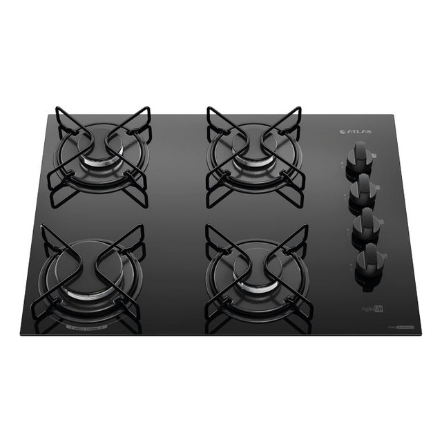 Cooktop 4 Bocas Atlas Agile Up Mesa Vidro Mega Chama Bivolt Cooktop 4 Bocas Atlas Agile Up Mesa Vidro Mega Chama Bivolt