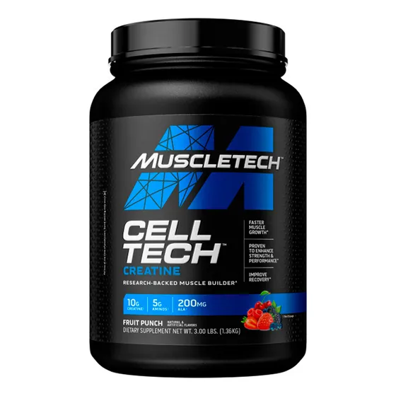 Muscletech Cell Tech Creatina Suplemento Frutal 1.36kg Sabor Fruit Punch - Frutal
