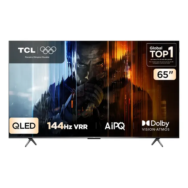 Televisor Inteligente Tcl Qled 4k P8k Wifi Bluetooth Google Tv 144 Hz Hdr10+ Dolby Atmos Vision 65p8k
