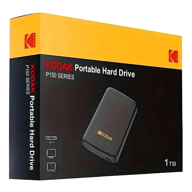 Disco Duro Externo 1tb Kodak P150 Usb 3.0 130m/s Negro
