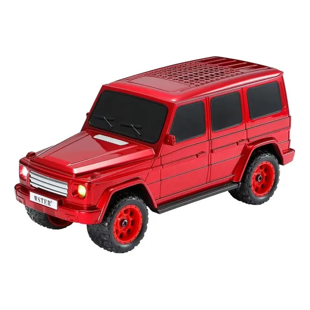 Mini Parlante En Forma De Coche Con Luces Bluetooth Wd-591 Color Rojo