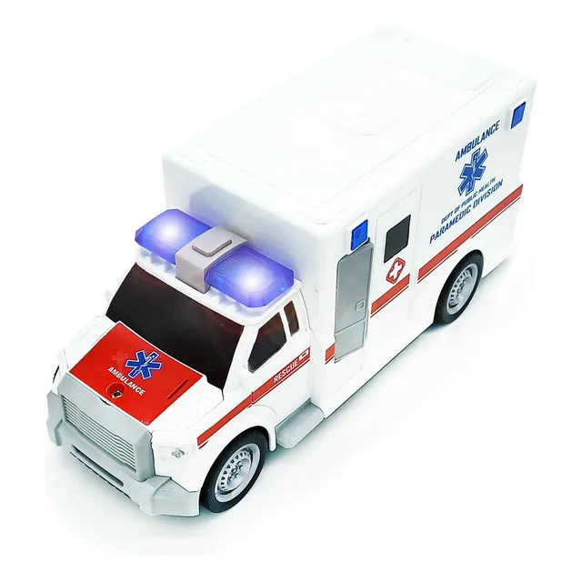 Ambulancia A Fricción, Con Luz Y Sonido, 1:20 - 11689