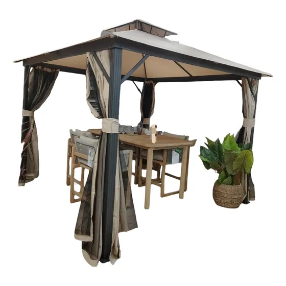 Gazebo Toldo Pergola Con Cortinas Elegante P Jardín Eventos