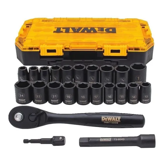 Juego De Dados Dewalt Impacto 23 Pzas Ataque 1/2 