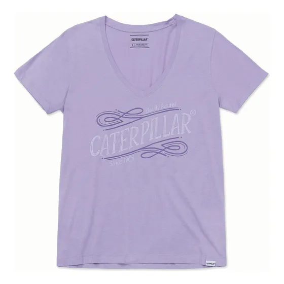 Remera Caterpillar Script G Purple Rose Para Dama