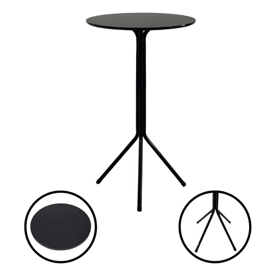 Mesa Com Tampo Redondo Bistrô Alto Casa Cozinha
