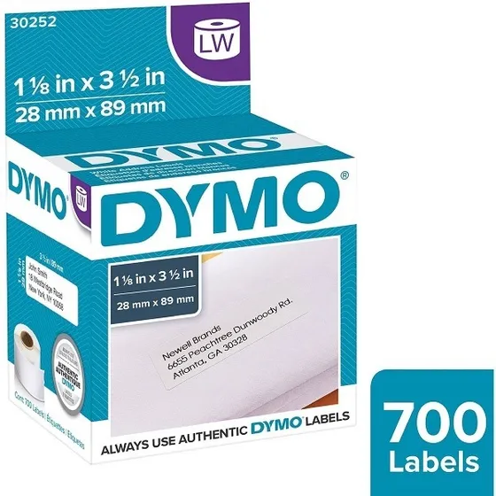 Etiqueta 30252 Dymo 450 2,8 X 8,9cm C/700 Etiquetas