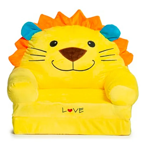 Sillon Love 450 Infantil Colchon De Plush Acolchonado Leon