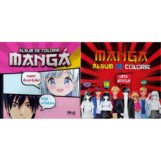 Kit C/ 2livros Mangá - Álbum De Colorir - 122 Imagens - Folhas Brancas, De Equipe Pae. Pae Editora, Capa Mole Em Português, 2022