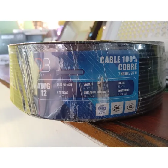 Cable Thw 12 100% Cobre 7 Hilos
