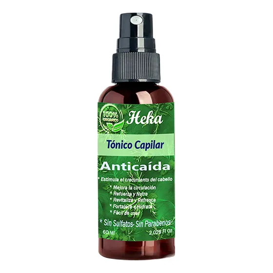 Tónico Capilar Regenerador Heka Menta Jengibre 60 Ml