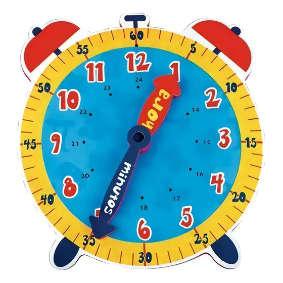 Reloj Didáctico De Foamy Evaflex Color Azul