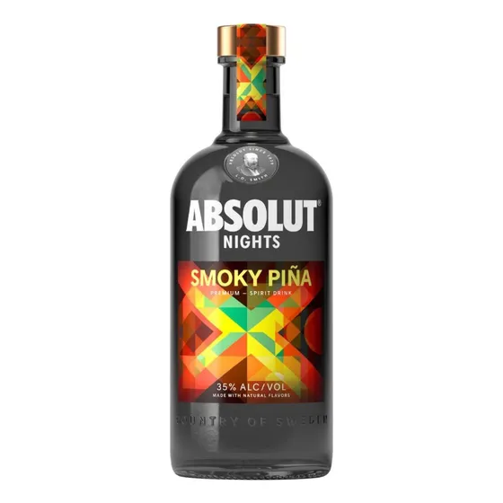 Vodka Absolut Nights Smoky Piña Suecia 35 % De Alcohol 700 ml