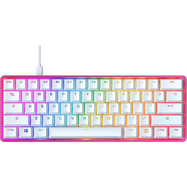 Teclado Mecánico Hyperx, De 60%, Rgb, Switch Rojo, Rosa