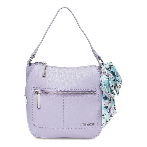 Bolsa Bjulieta Steve Madden Para Dama Acabado de los herrajes Niquel Color Lavanda Color de la correa de hombro Lavanda Diseño de la tela Liso