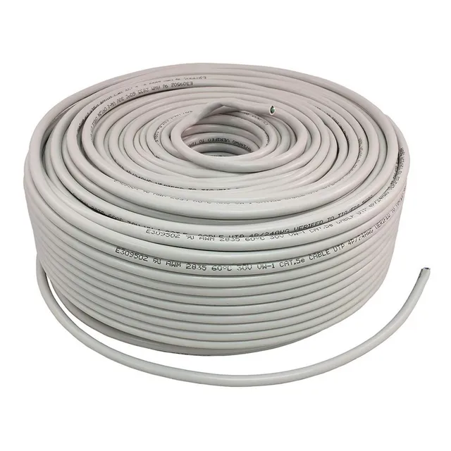 Rollo Bobina Cable Utp Interior 305 Mts Cat5e Ditron En Caja Color Gris Claro
