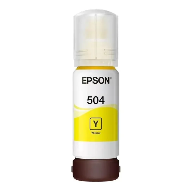Botella De Tinta Epson T504 Amarillo 70ml Dye, T504420-al